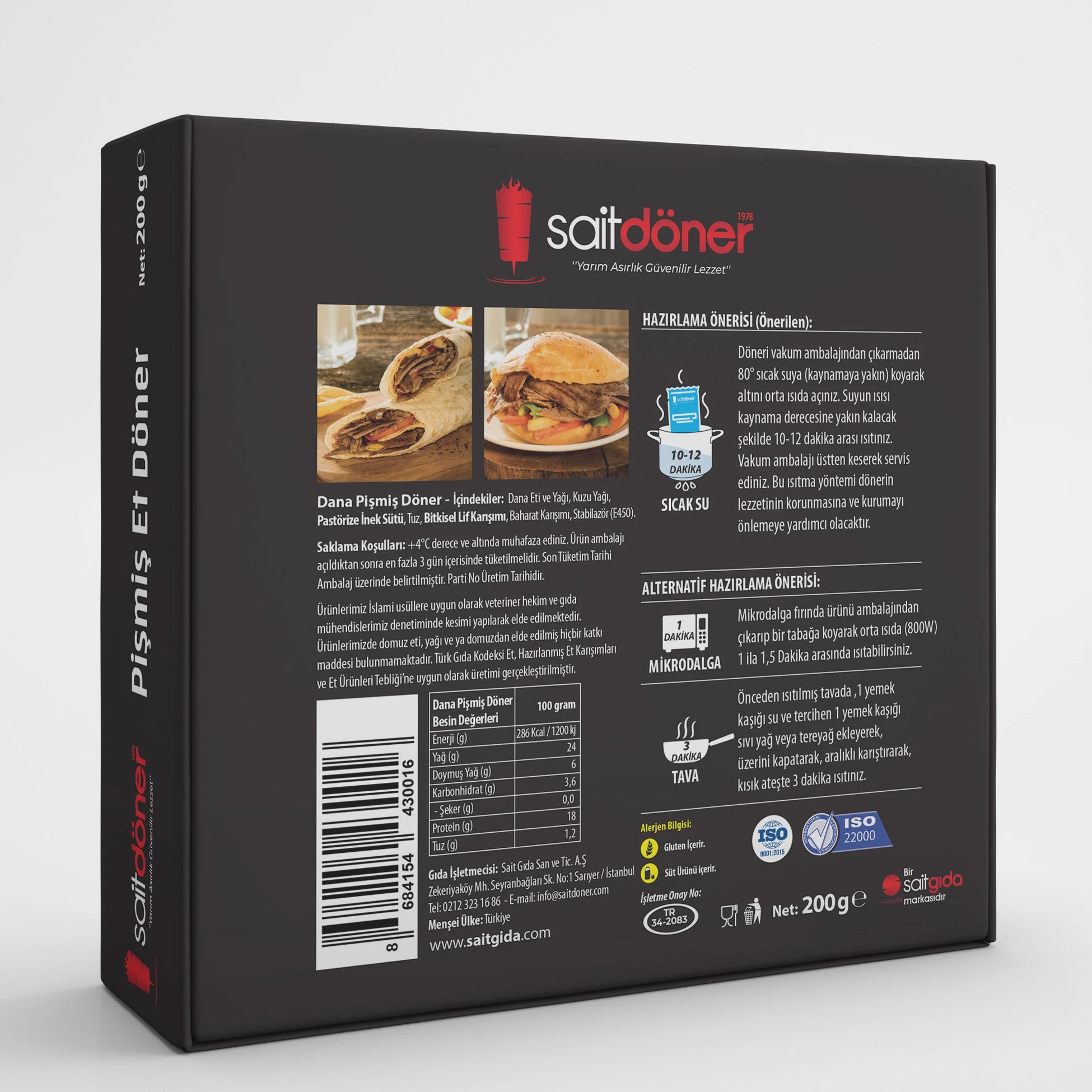 Pişmiş Et Döner, 200 gram