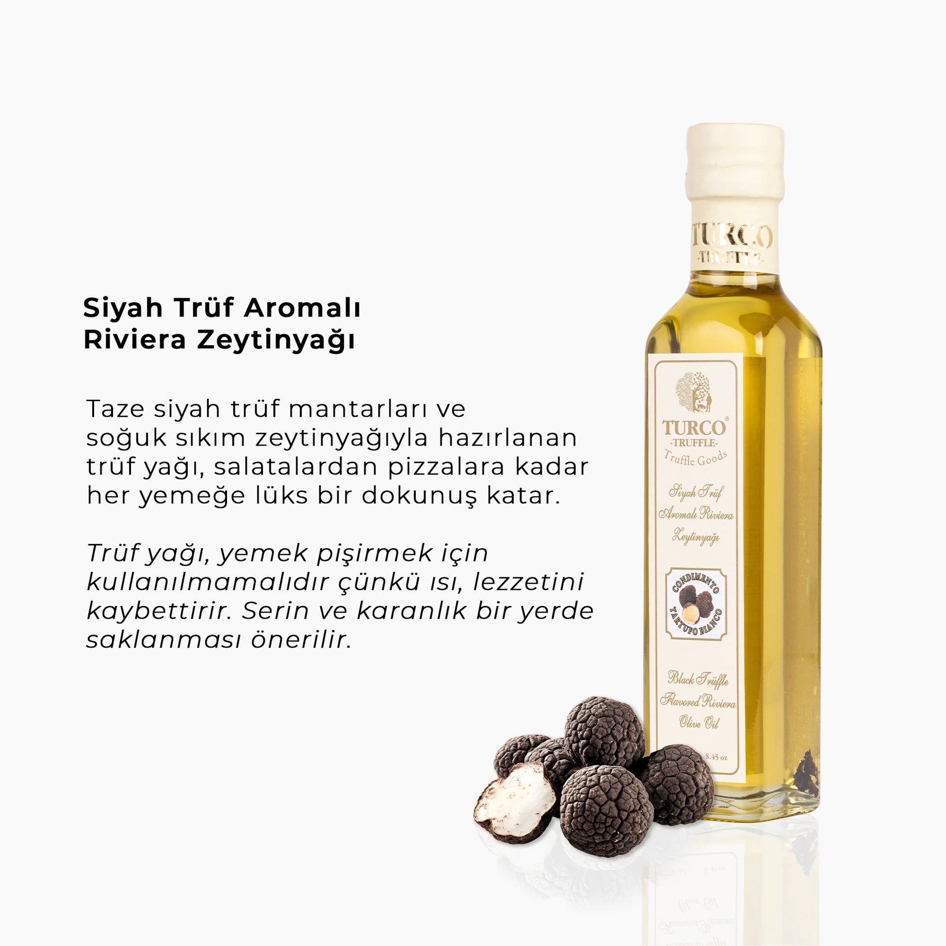 Siyah Trüf Mantarı Aromalı Zeytinyağı 250 Ml
