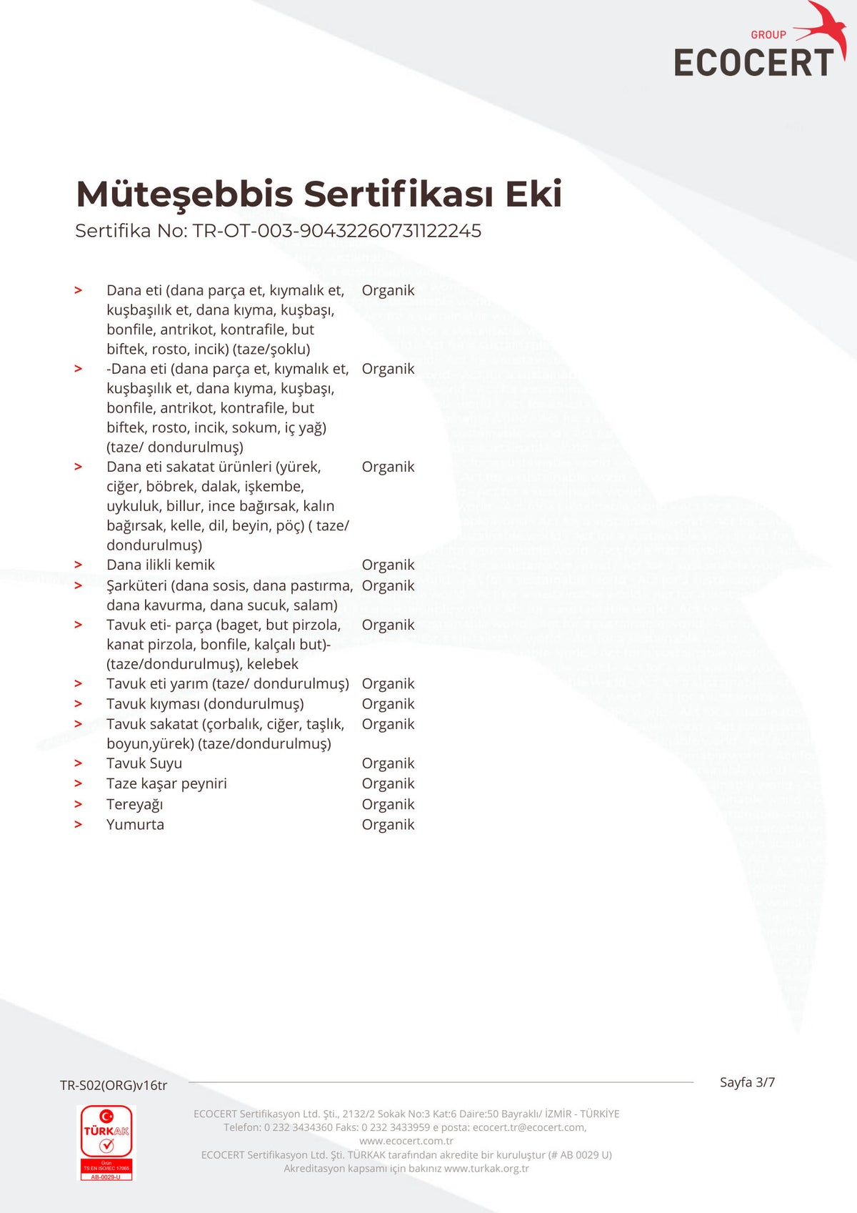 Orvital Organik Müteşebbis Sertifikası